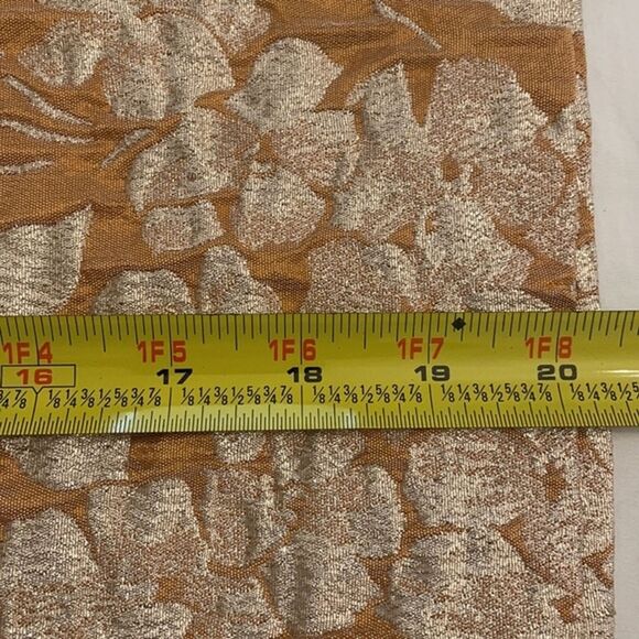 Talbots Pencil Skirt Womens Size 6P Copper Metallic Gold Brocade Cocktail - Picture 6 of 9